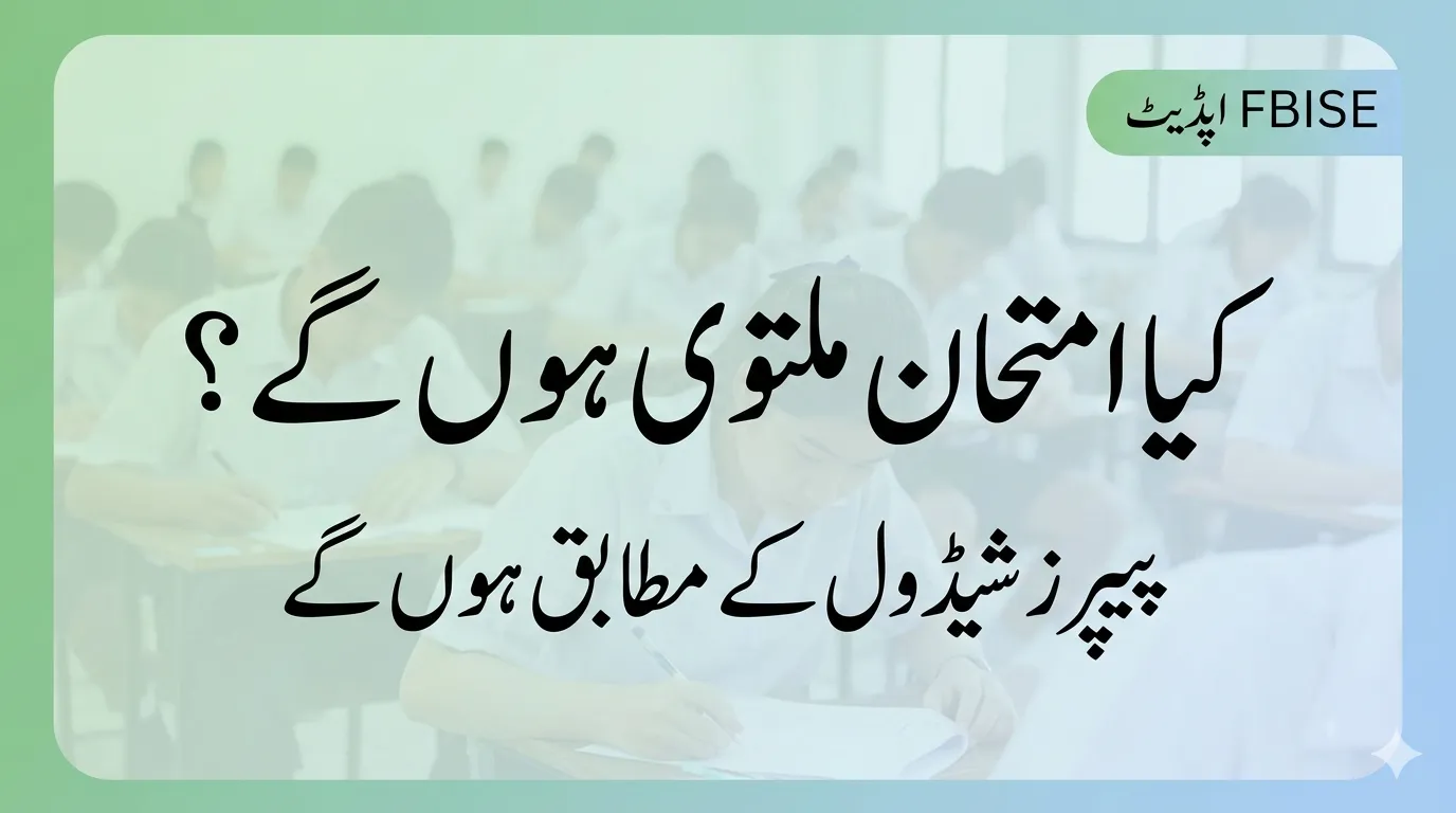 FBISE Exams 2026 Update
